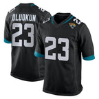 Johmsee J.Jaguars #23 Foyesade Oluokun Player Black Home Game Stitched Jerseys
