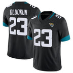 Johmsee J.Jaguars #23 Foyesade Oluokun Player Black Vapor F.U.S.E. Limited Home Game Stitched Jerseys