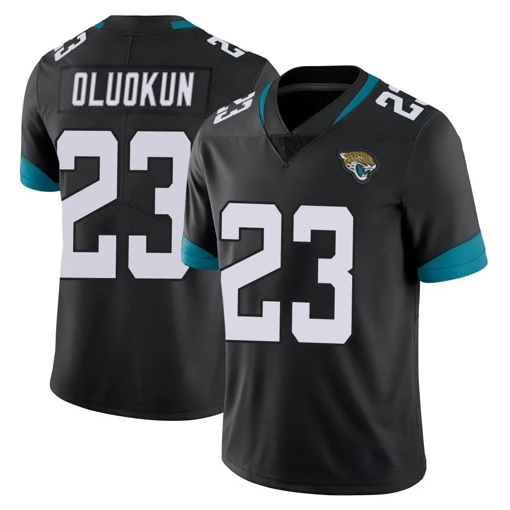 Johmsee J.Jaguars #23 Foyesade Oluokun Player Black Vapor Untouchable Limited Home Game Stitched Jerseys
