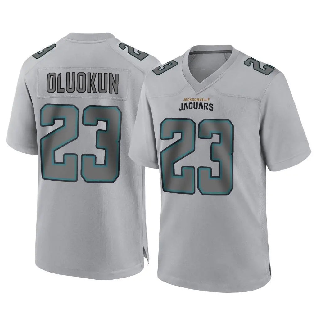 Johmsee J.Jaguars #23 Foyesade Oluokun Player Gray Atmosphere Fashion Home Game Stitched Jerseys