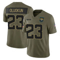 Johmsee J.Jaguars #23 Foyesade Oluokun Player Olive 2025 Salute To Service Limited Game Stitched Jerseys
