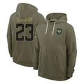 Johmsee J.Jaguars #23 Foyesade Oluokun Player Olive Salute to Service Pullover Hoodies Limited Stitched Jerseys