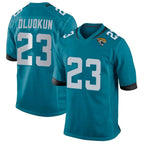 Johmsee J.Jaguars #23 Foyesade Oluokun Player Teal Home Game Stitched Jerseys
