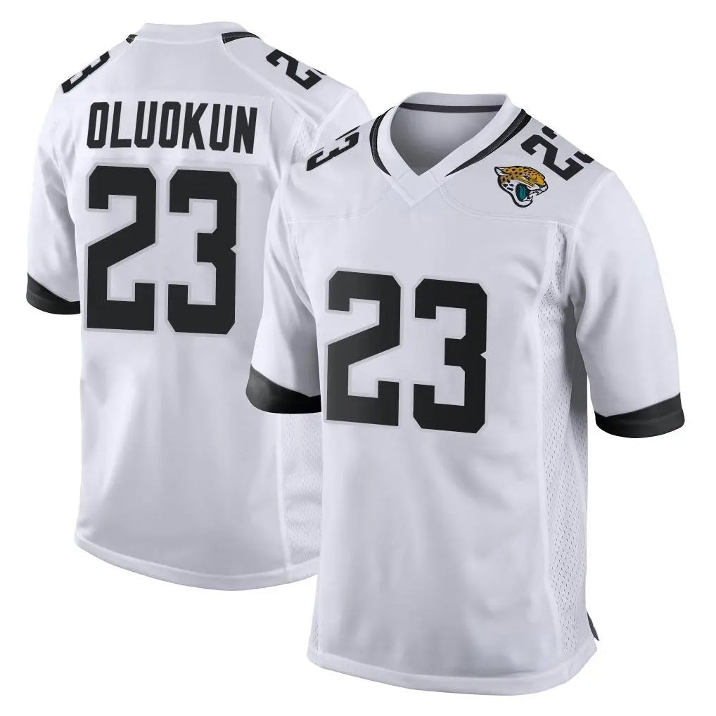 Johmsee J.Jaguars #23 Foyesade Oluokun Player White Home Game Stitched Jerseys