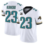 Johmsee J.Jaguars #23 Foyesade Oluokun Player White Prowler Throwback Vapor F.U.S.E. Limited Home Game Stitched Jerseys