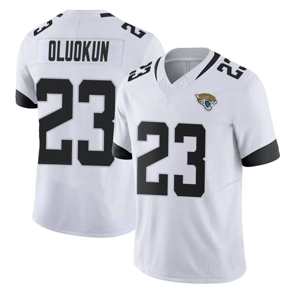Johmsee J.Jaguars #23 Foyesade Oluokun Player White Vapor F.U.S.E. Limited Home Game Stitched Jerseys