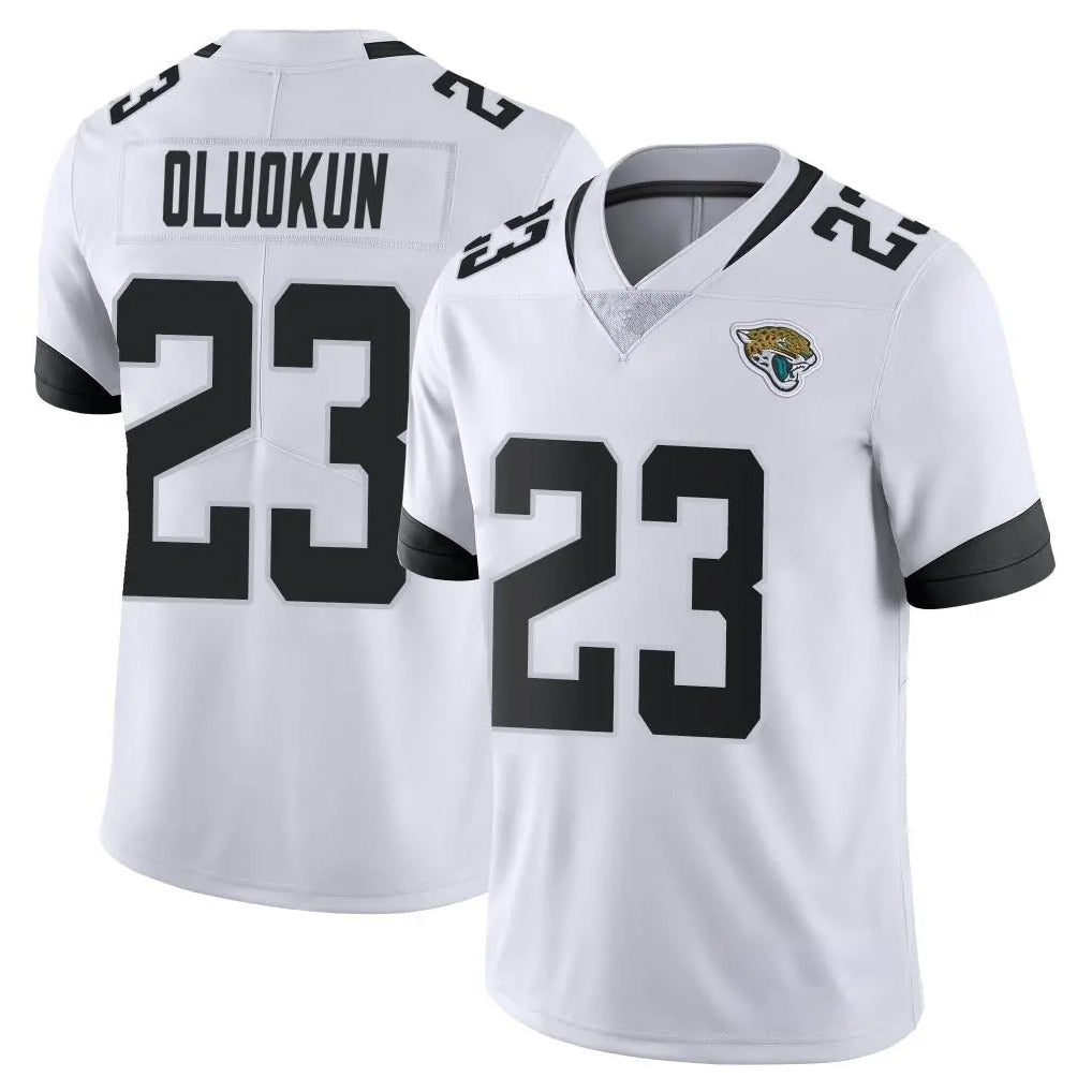 Johmsee J.Jaguars #23 Foyesade Oluokun Player White Vapor Untouchable Limited Home Game Stitched Jerseys
