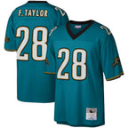 Johmsee J.Jaguars #28 Fred Taylor Player Mitchell & Ness Teal Legacy Replica Stitched Jerseys