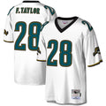 Johmsee J.Jaguars #28 Fred Taylor Player Mitchell & Ness White Legacy Replica Stitched Jerseys