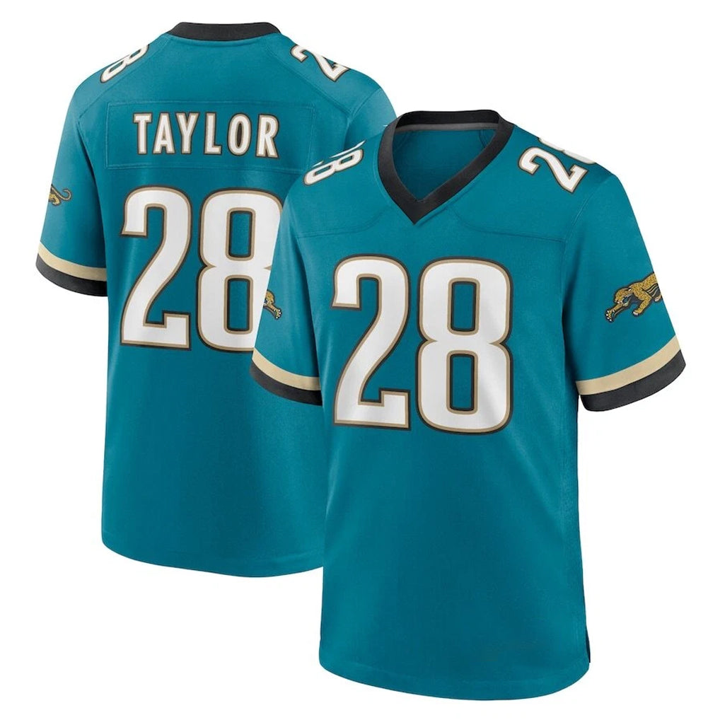 Johmsee J.Jaguars #28 Fred Taylor Player Teal Prowler Throwback Limited Home Game Stitched Jerseys