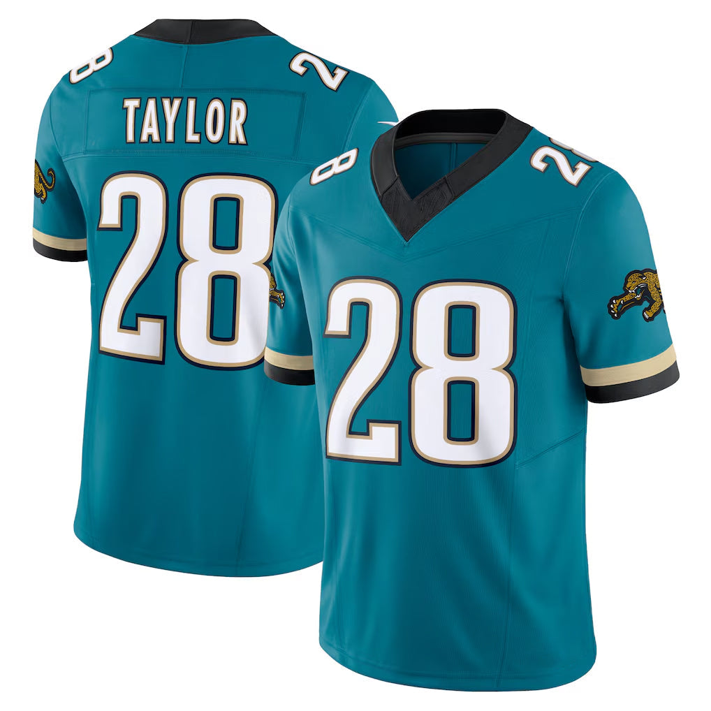Johmsee J.Jaguars #28 Fred Taylor Player Teal Prowler Throwback Vapor F.U.S.E. Limited Home Game Stitched Jerseys