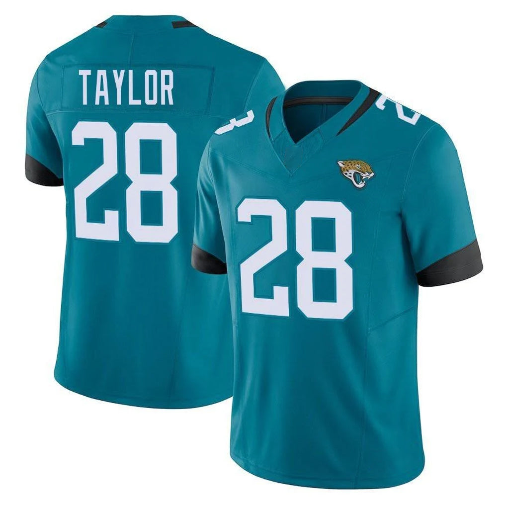 Johmsee J.Jaguars #28 Fred Taylor Player Teal Vapor F.U.S.E. Limited Home Game Stitched Jerseys