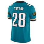 Johmsee J.Jaguars #28 Fred Taylor Teal Prowler Throwback Vapor F.U.S.E. Limited Retired Player Stitched Jerseys
