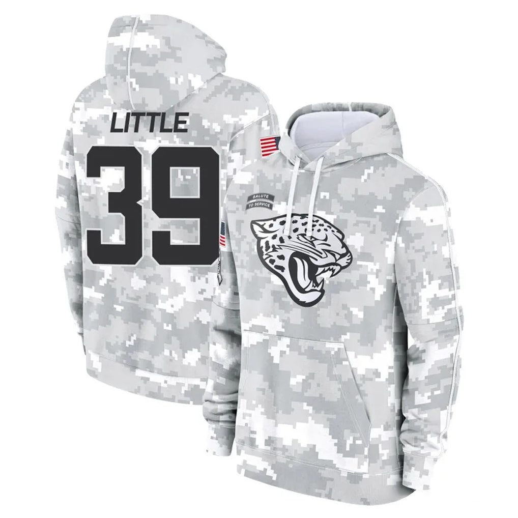 Johmsee J.Jaguars #39 Cam Little Player Arctic Camo Salute to Service Hoodies Limited Game Stitched Jerseys