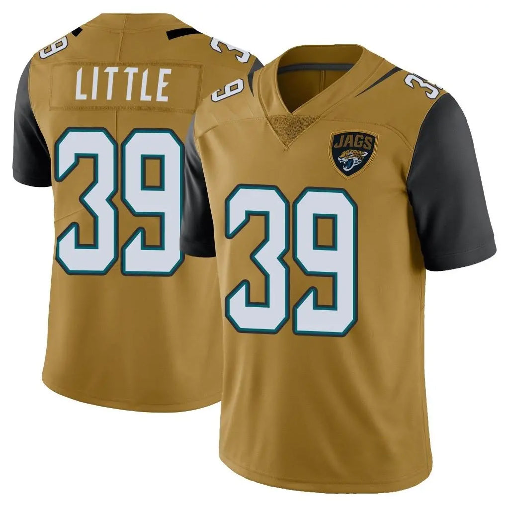 Johmsee J.Jaguars #39 Cam Little Player Gold Vapor Limited Home Game Stitched Jerseys