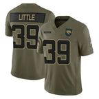 Johmsee J.Jaguars #39 Cam Little Player Olive 2025 Salute To Service Limited Game Stitched Jerseys