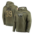 Johmsee J.Jaguars #39 Cam Little Player Olive Salute to Service Pullover Hoodies Home Game Stitched Jerseys