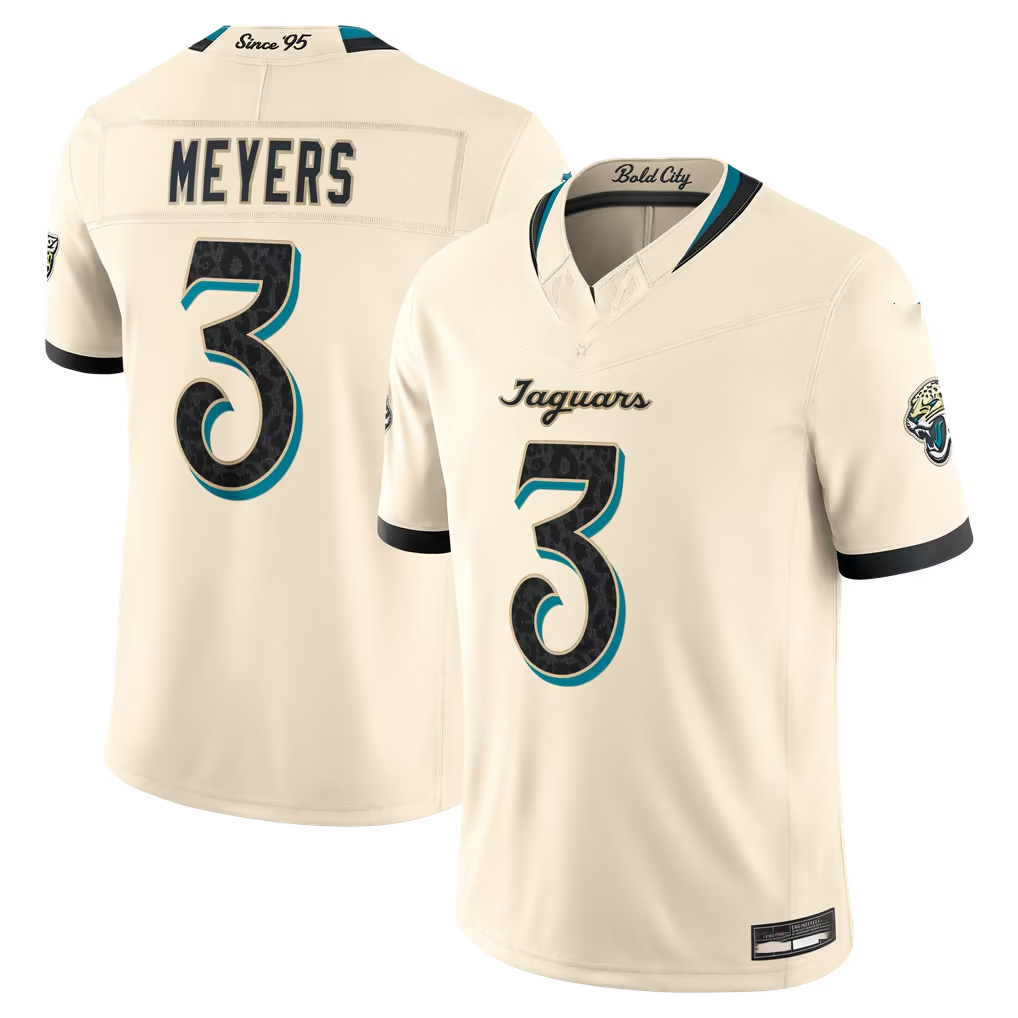 Johmsee J.Jaguars #3 Jakobi Meyers Natural 2026 Rivalries Collection Limited Stitched Jerseys