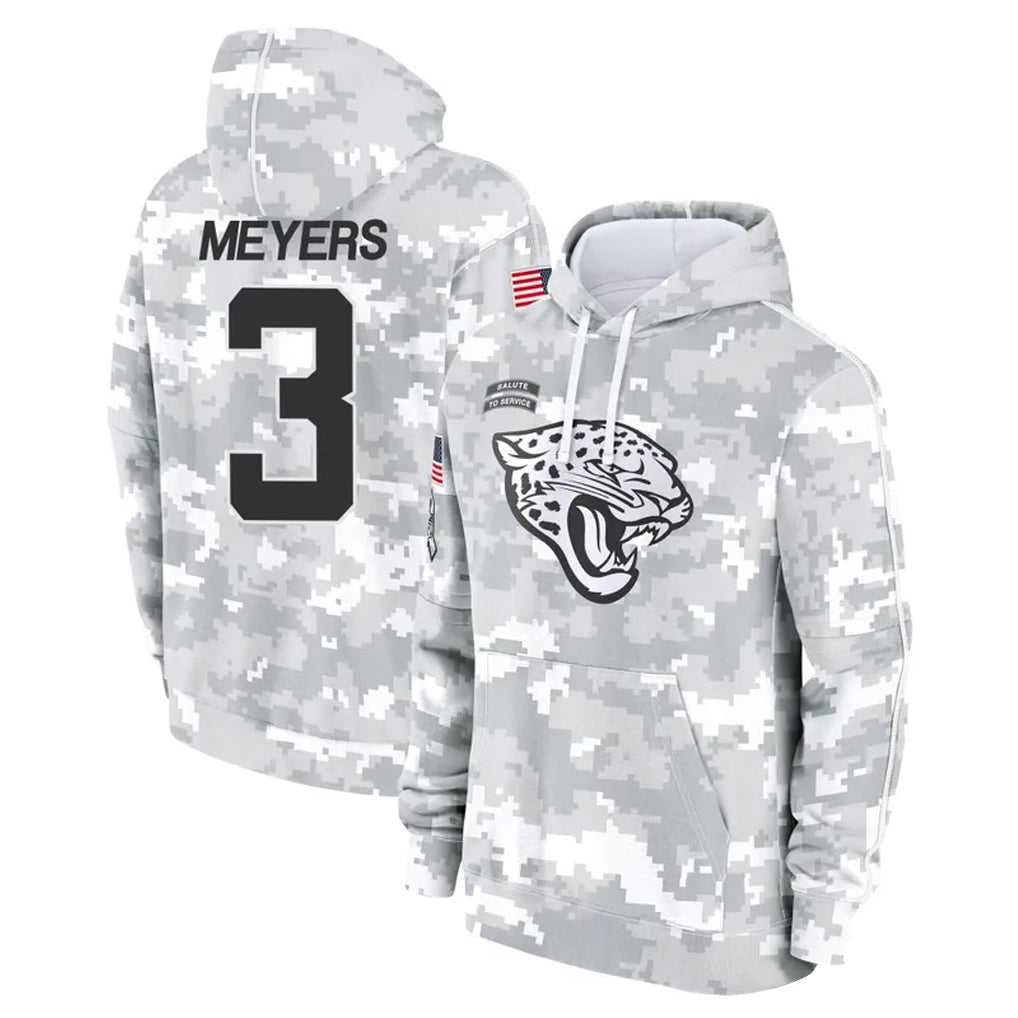 Johmsee J.Jaguars #3 Jakobi Meyers Player Arctic Camo Salute to Service Hoodies Limited Game Stitched Jerseys