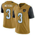 Johmsee J.Jaguars #3 Jakobi Meyers Player Gold Vapor Limited Home Game Stitched Jerseys
