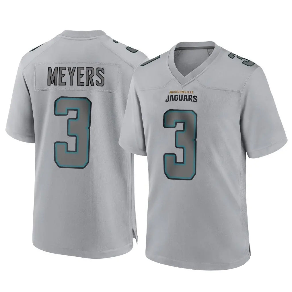 Johmsee J.Jaguars #3 Jakobi Meyers Player Gray Atmosphere Fashion Home Game Stitched Jerseys