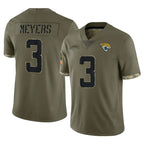 Johmsee J.Jaguars #3 Jakobi Meyers Player Olive Salute To Service Limited Stitched Jerseys