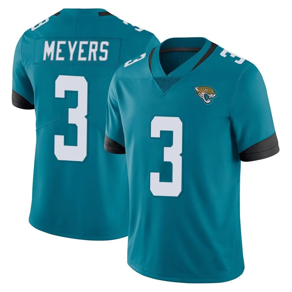 Johmsee J.Jaguars #3 Jakobi Meyers Player Teal Vapor Untouchable Limited Home Game Stitched Jerseys