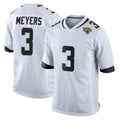 Johmsee J.Jaguars #3 Jakobi Meyers Player White Home Game Stitched Jerseys