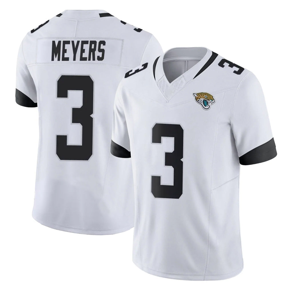 Johmsee J.Jaguars #3 Jakobi Meyers Player White Vapor F.U.S.E. Limited Home Game Stitched Jerseys