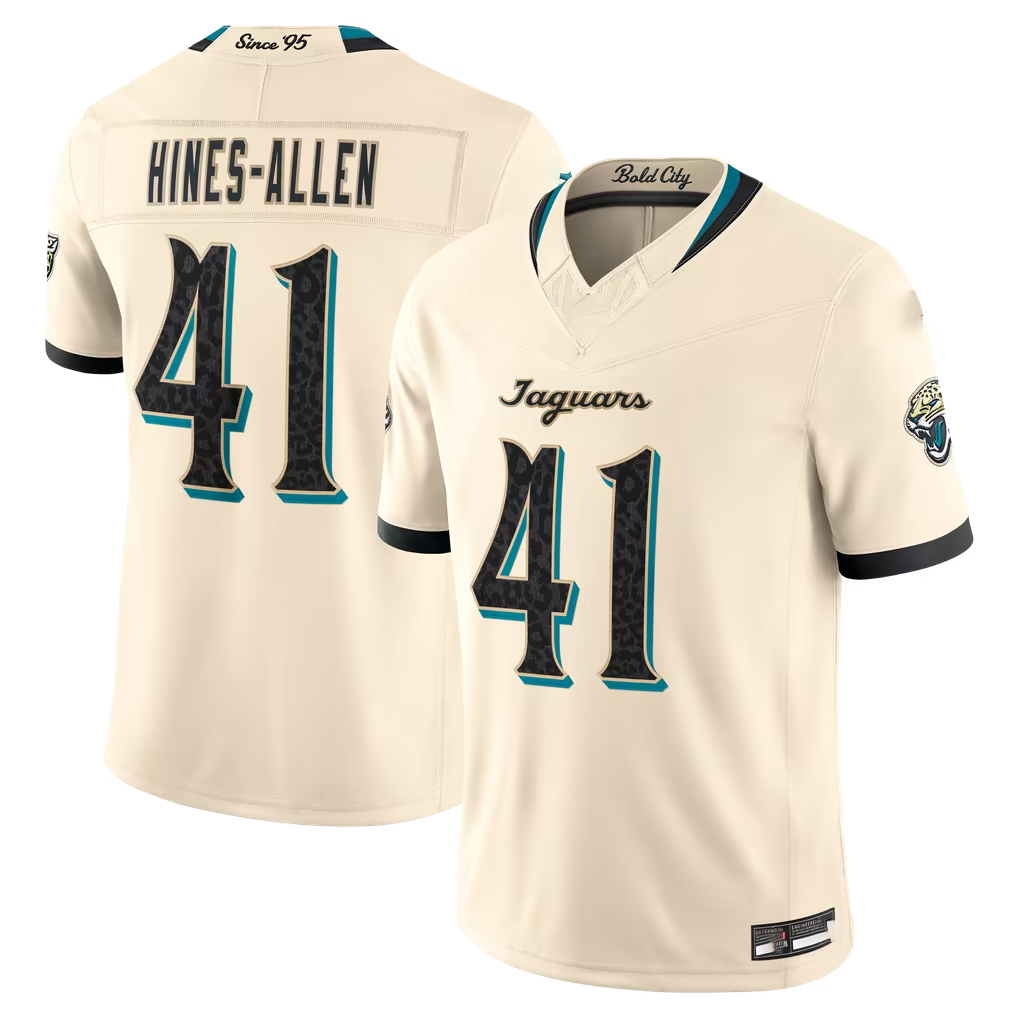 Johmsee J.Jaguars #41 Josh Hines-Allen Natural 2026 Rivalries Collection Limited Stitched Jerseys