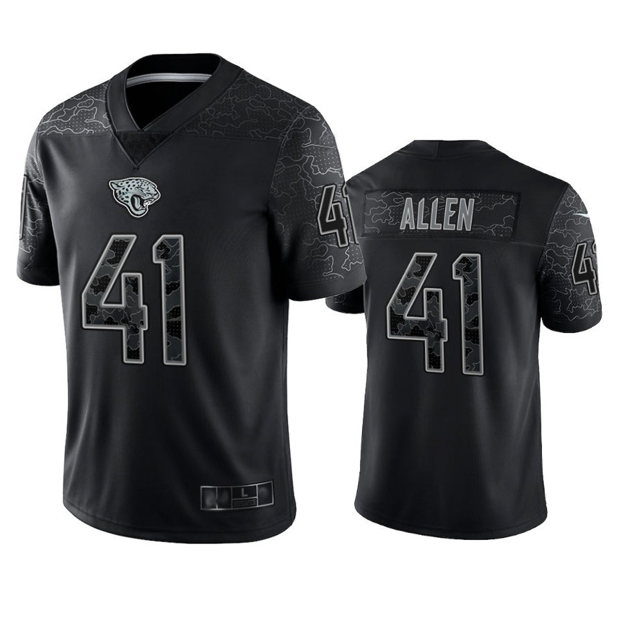 Johmsee J.Jaguars #41 Josh Hines-Allen Player Black RFLCTV Limited Football Jerseys
