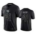 Johmsee J.Jaguars #41 Josh Hines-Allen Player Black RFLCTV Limited Football Jerseys