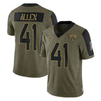 Johmsee J.Jaguars #41 Josh Hines-Allen Player Olive Salute To Service Limited Game Stitched Jerseys
