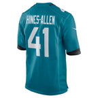 Johmsee J.Jaguars #41 Josh Hines-Allen Player Teal Home Game Football Jerseys