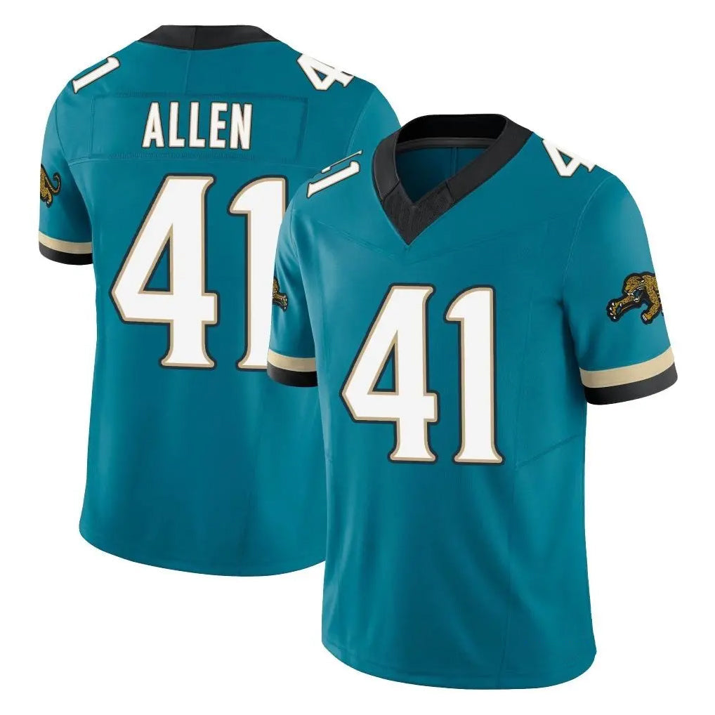 Johmsee J.Jaguars #41 Josh Hines-Allen Player Teal Prowler Throwback Vapor F.U.S.E. Limited Home Game Stitched Jerseys