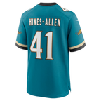 Johmsee J.Jaguars #41 Josh Hines-Allen Teal Prowler Throwback Player Game Stitched Jerseys
