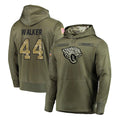 Johmsee J.Jaguars #44 Travon Walker Player Olive Salute to Service Pullover Hoodies Home Game Stitched Jerseys