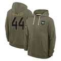 Johmsee J.Jaguars #44 Travon Walker Player Olive Salute to Service Pullover Hoodies Limited Stitched Jerseys
