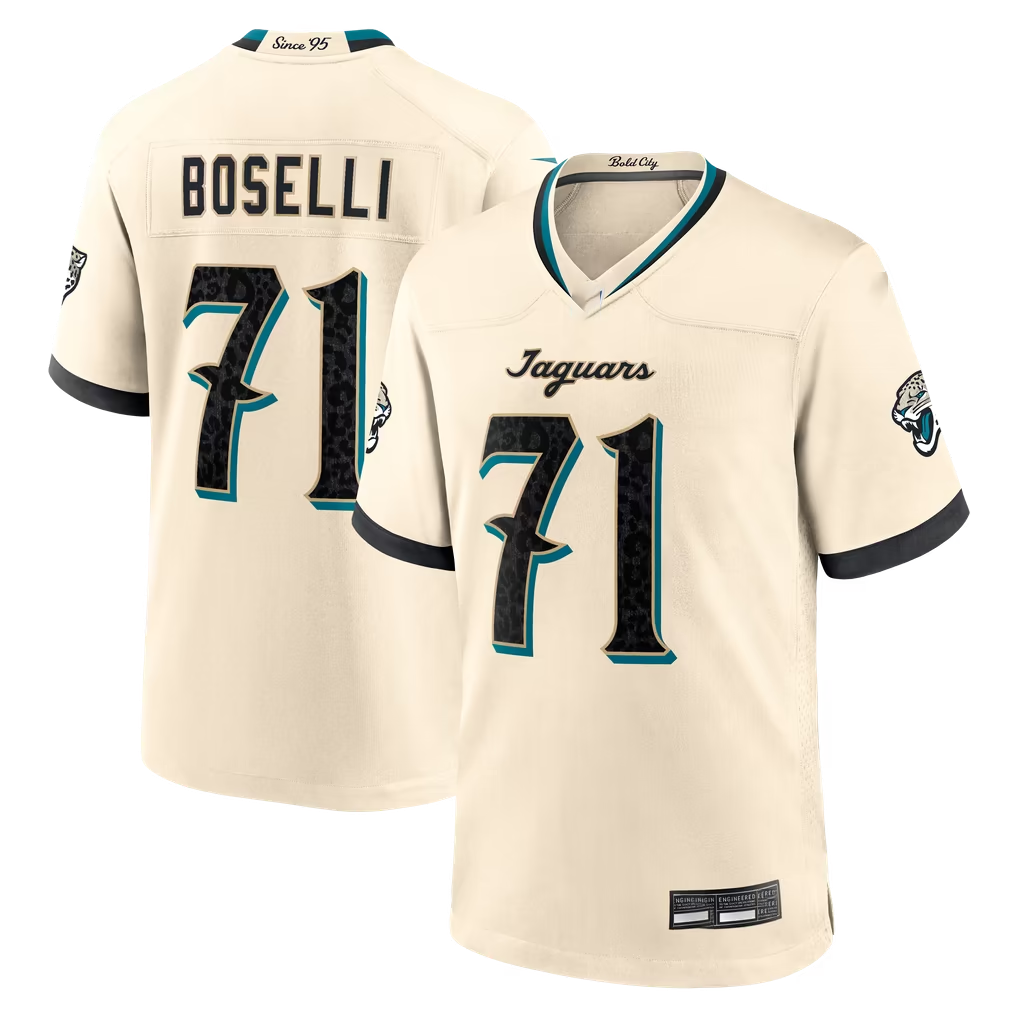 Johmsee J.Jaguars #71 Tony Boselli Natural 2026 Rivalries Collection Game Stitched Jerseys