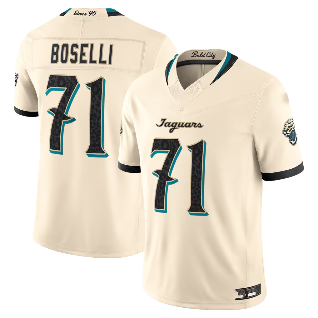 Johmsee J.Jaguars #71 Tony Boselli Natural 2026 Rivalries Collection Limited Stitched Jerseys