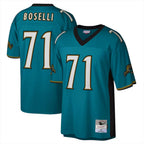 Johmsee J.Jaguars #71 Tony Boselli?Player Teal Mitchell & Ness Legacy Home Game Stitched Jerseys