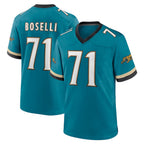Johmsee J.Jaguars #71 Tony Boselli?Player Teal Prowler Throwback Limited Home Game Stitched Jerseys