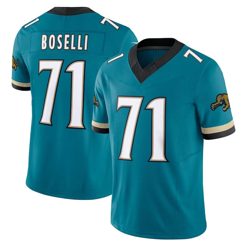 Johmsee J.Jaguars #71 Tony Boselli?Player Teal Prowler Throwback Vapor F.U.S.E. Limited Home Game Stitched Jerseys