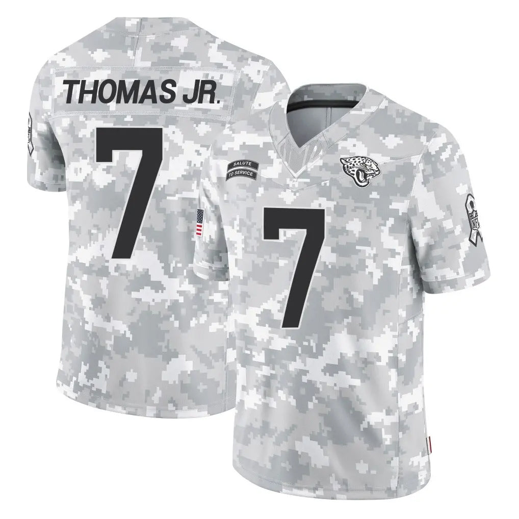 Johmsee J.Jaguars #7 Brian Thomas Jr. Player Arctic Camo Salute To Service Limited Game Stitched Jerseys