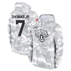 Johmsee J.Jaguars #7 Brian Thomas Jr. Player Arctic Camo Salute to Service Hoodies Limited Game Stitched Jerseys