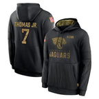 Johmsee J.Jaguars #7 Brian Thomas Jr. Player Black Salute to Service Hoodies Limited Game Stitched Jerseys