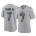 Johmsee J.Jaguars #7 Brian Thomas Jr. Player Gray Atmosphere Fashion Home Game Stitched Jerseys