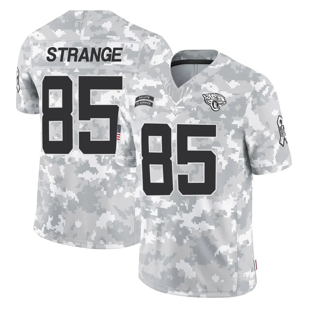 Johmsee J.Jaguars #85 Brenton Strange Player Arctic Camo Salute To Service Limited Game Stitched Jerseys