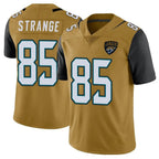 Johmsee J.Jaguars #85 Brenton Strange Player Gold Vapor Limited Home Game Stitched Jerseys