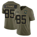 Johmsee J.Jaguars #85 Brenton Strange Player Olive 2025 Salute To Service Limited Game Stitched Jerseys